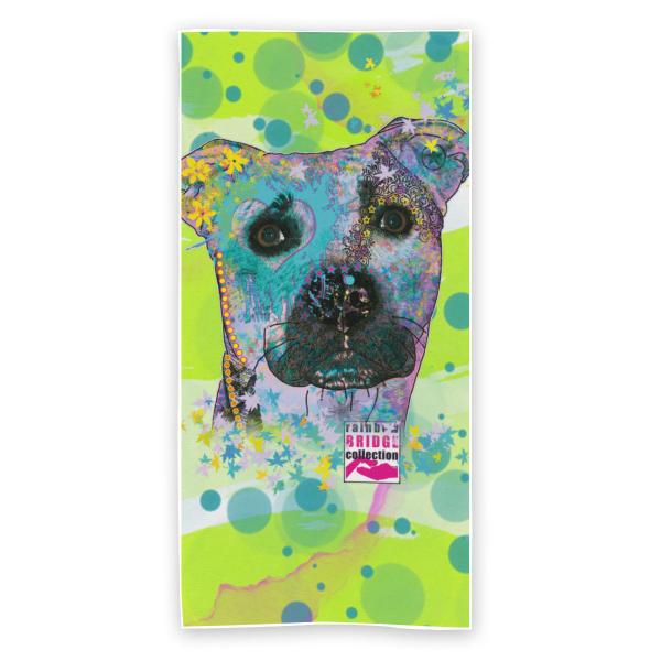 Badehandtuch Mojito – Popart-Hundemotiv, 75x165 cm, 100 % Polyester, weich & schnelltrocknend